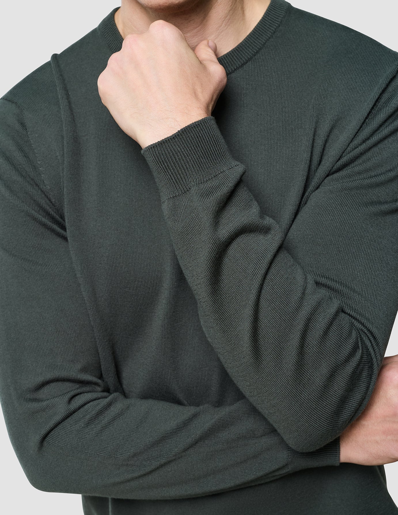 Seamless Core Knit Crewneck Green Night